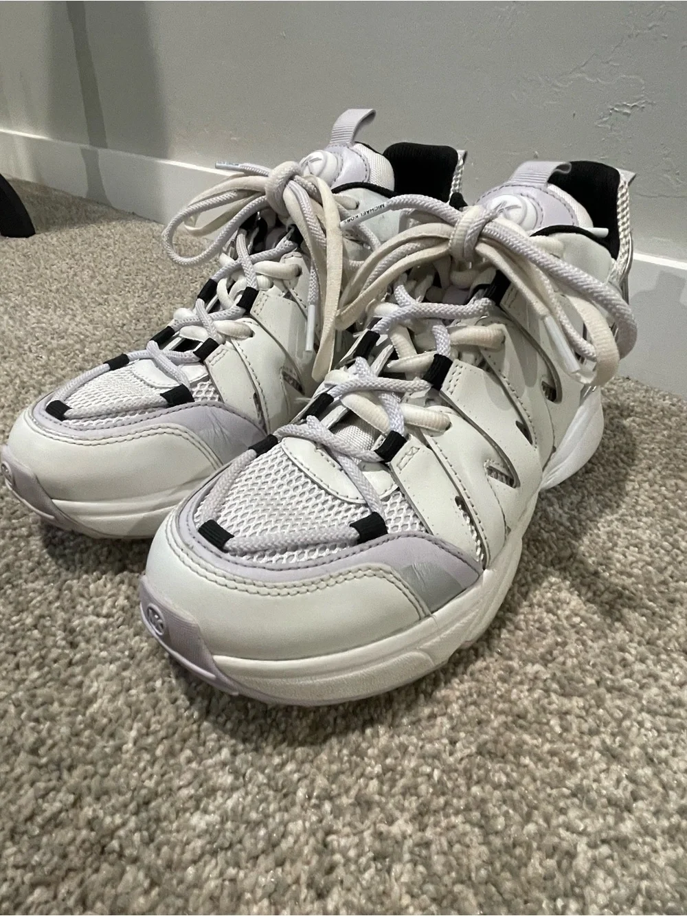 Michael Michael Kors Hero Mixed Media Trainers White Women’s Size 8.5M